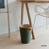 Umbra Woodrow 2 Gallon Modern Wooden Trash Can Spruce Finish view 2