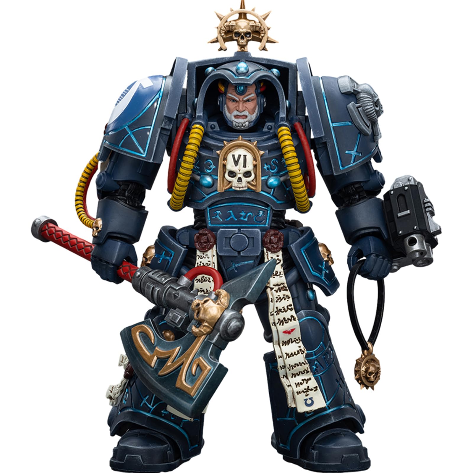 JOYTOY JT9794 Warhammer 40K The Ultramarines, Ultramarines Librarian in Terminator Armour 1/18 Action Figures Soldier model