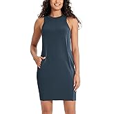 ODODOS Modal Soft Loose Tank Dress for Women Casual Sleeveless Sundress with Kangaroo Pocket Summer Dress