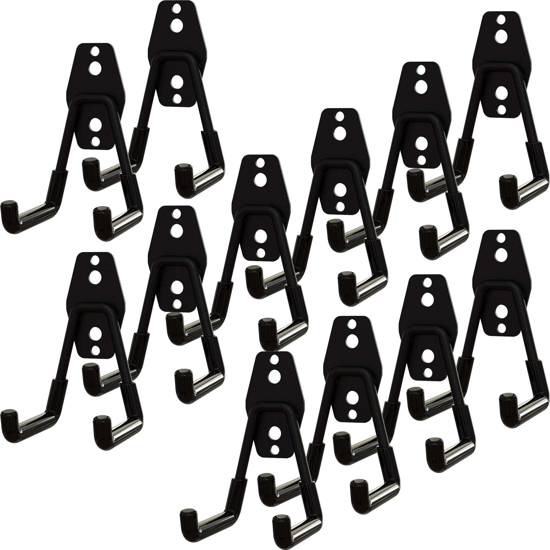Photo 1 of NinBase Garage Hooks Heavy Duty, 12 Pack Black Metal U Square Organizing Hooks for Hanging Heavy Duty, Bike Ladder Hangers, Iron Rust-Proof Screw-in Utility System Tool Organizer Wall Storage