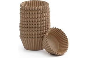 Cupcake Liners 500/1000 Pcs, Small Standard Large, White & Natural Muffin Liners, Non-Stick Greaseproof Baking Cups for Cupca