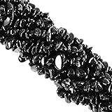 260pcs Natural Black Tourmaline Crystal Beads Chips