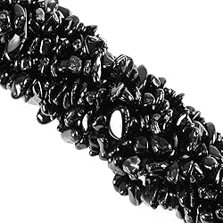 260pcs Natural Black Tourmaline Crystal Beads Chips