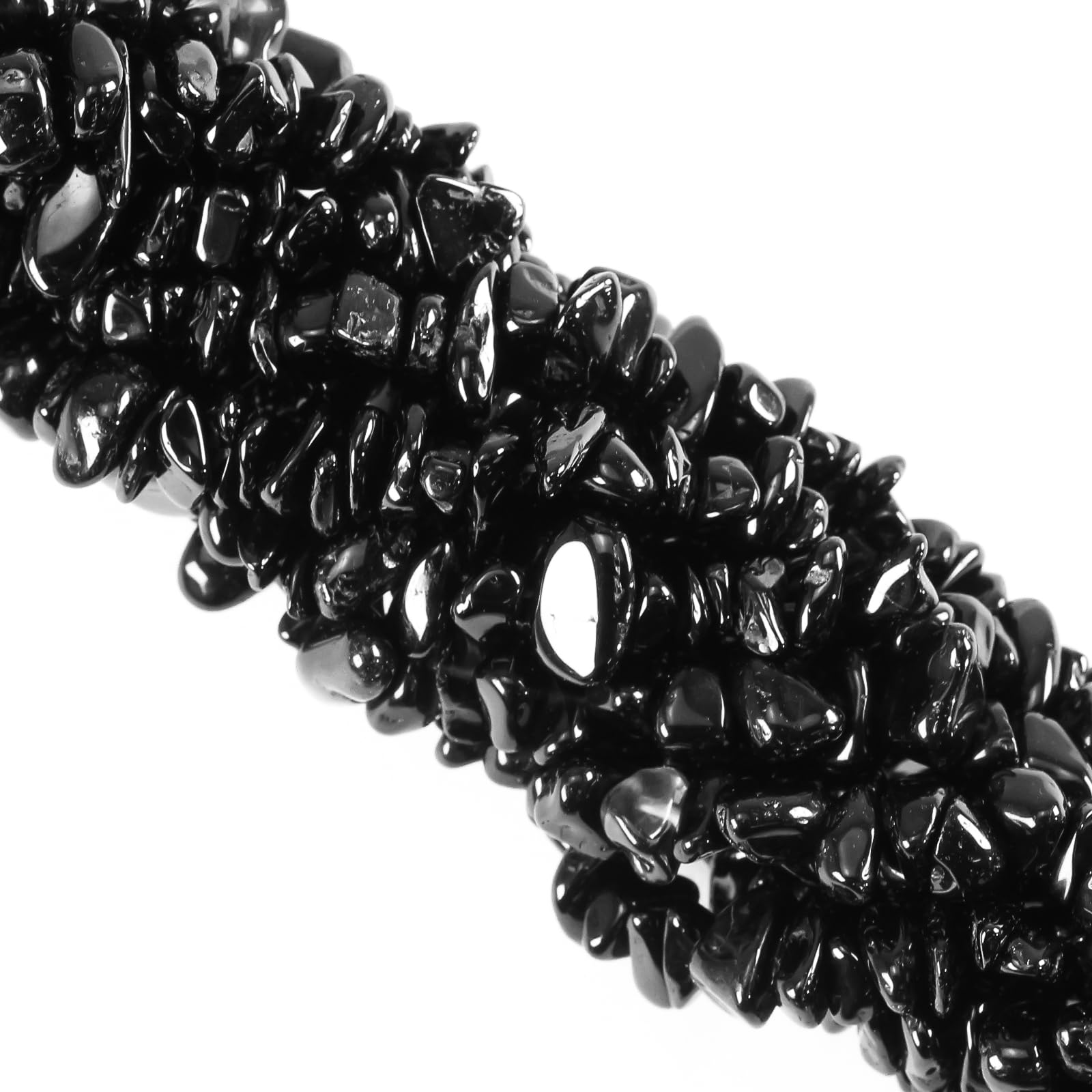 260pcs Natural Black Tourmaline Crystal Beads Chips