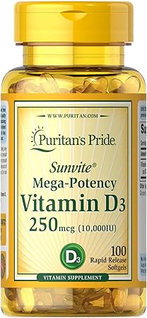 Amazon ピューリタンズプライド Puritan S Pride マキシマム ストレングス ビタミンd 3 Iu 100ソフトジェル Puritans Pride ビタミンd
