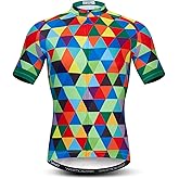 Mens Cycling Jersey Shirt Short Sleeve Bike Jersey Riding Tops Outdoor MTB Cycling Clothing