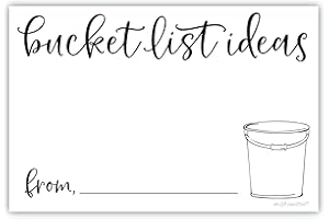 m&h invites 50 Bucket List Suggestion Cards for a Wedding, Milestone Birthday, Retirement, or Anniversary Party