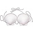 Loftus International Loftus Mermaid Adult Sea Shell Bra Bikini Top White One Size Novelty Item