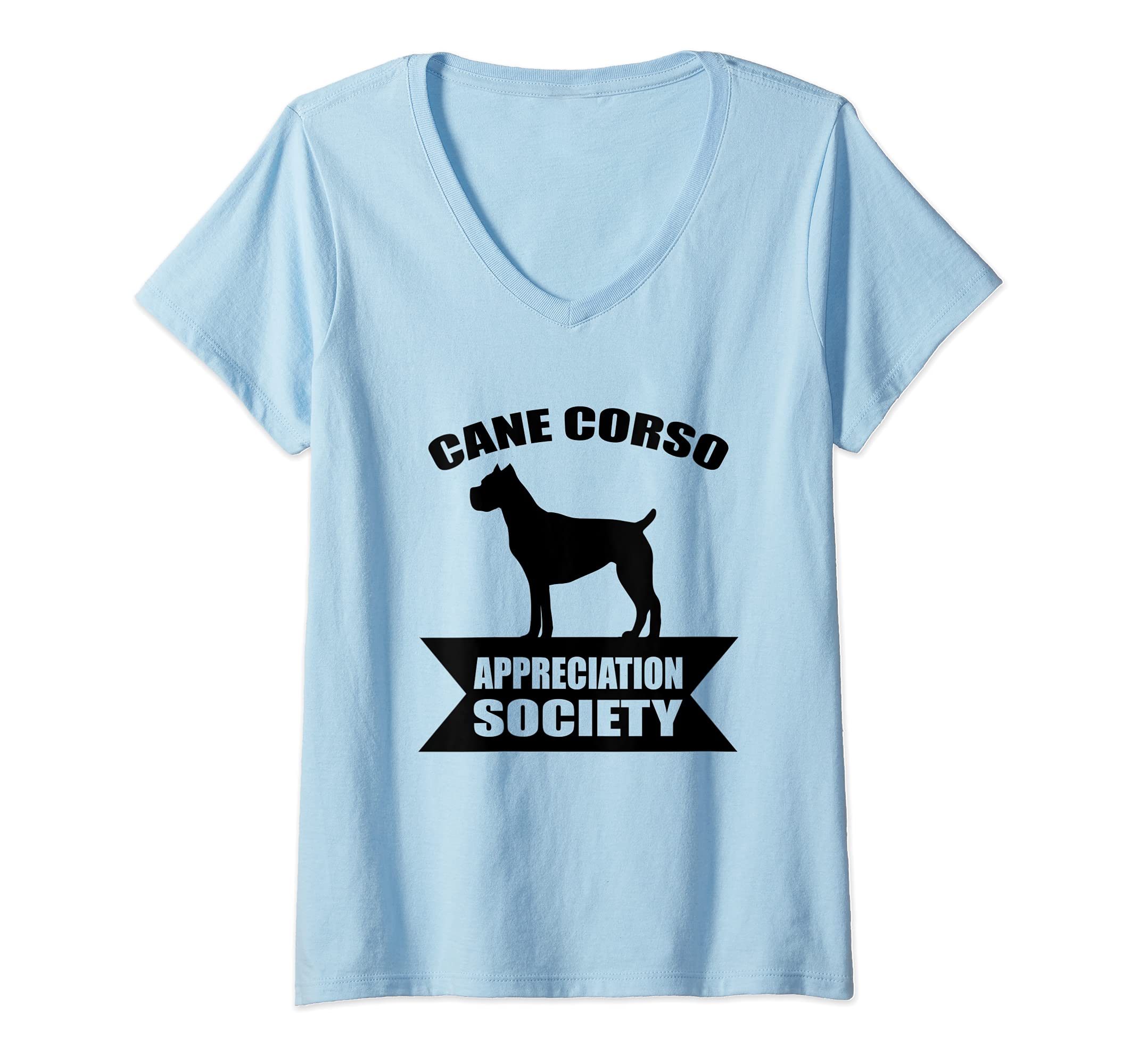 Womens Cane Corso Dog V-Neck T-Shirt