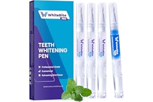 WhiteBite Pro Teeth Whitening Pens for Sensitive Teeth (4 Pens) – 35% Carbamide Peroxide Gel, Desensitizing Gel – Fast Whitening, Enamel-Safe, Travel-Friendly