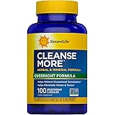 Renew Life Cleanse More 100 Vegetarian Capsules | Helps Relieve Occassional Constipation | Herbal Formula with Magnesium | Dairy, Soy and Gluten Free