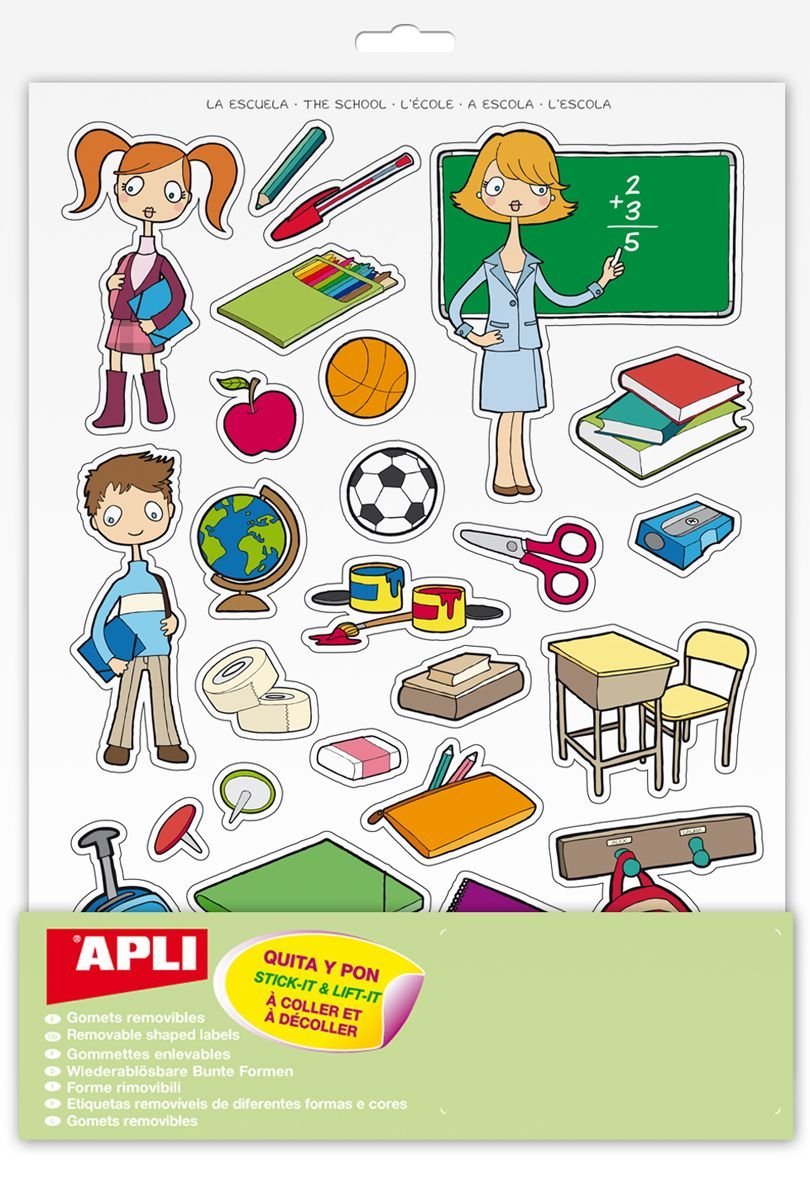APLI Kids 11436 - Bag of gums, 3 sheets, The school
