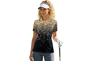 Biyejit Womens Golf Polo Shirts Short Sleeve Collared Workout Tops Lightweight Moisture Wicking Tennis Activewear XS-XXL