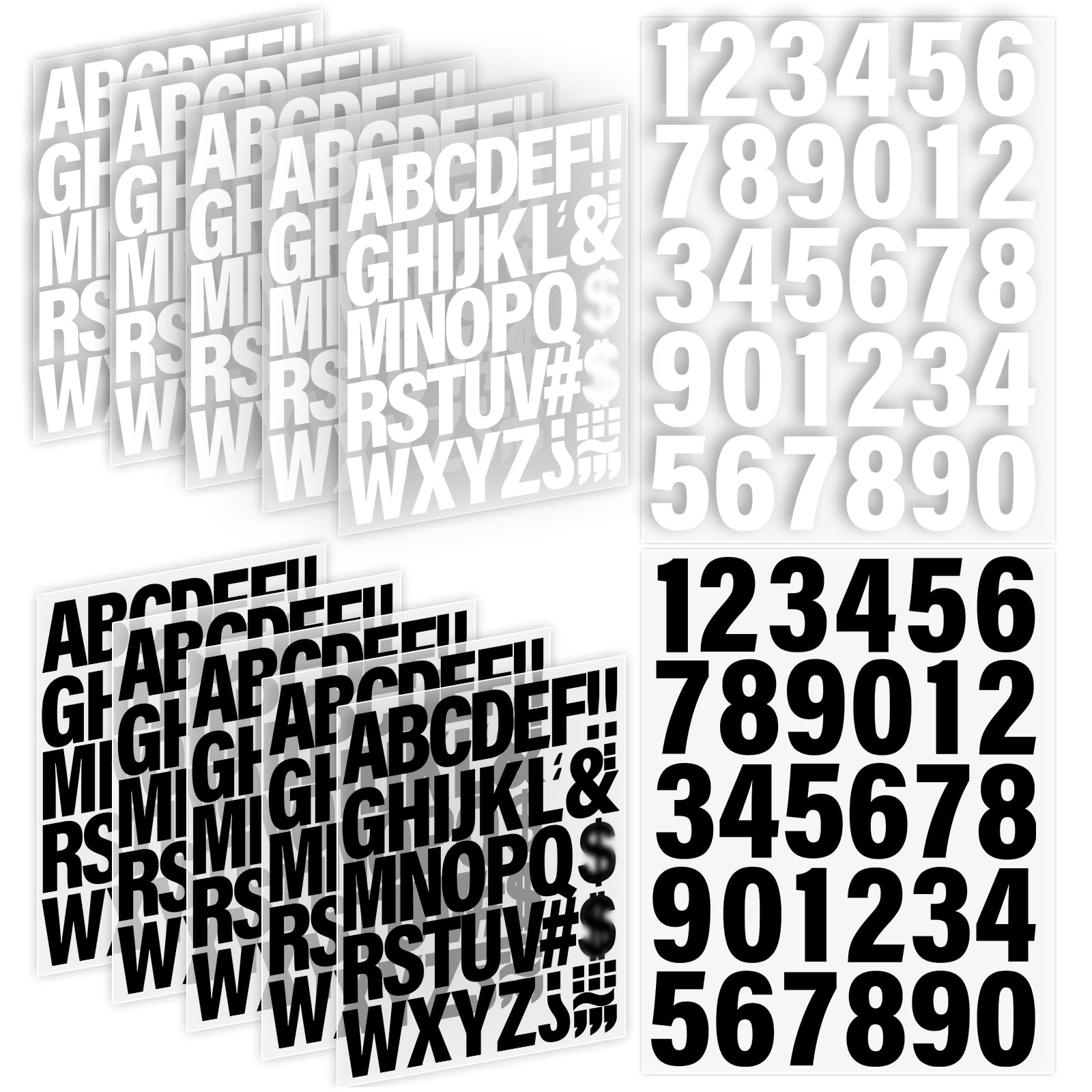 Photo 1 of 12 Sheets 500 Pieces Iron on Letters and Numbers, 2 Inch Iron on Vinyl Letters for Clothing, Heat Transfer Letters with A-Z PU Alphabets Sticker, Iron on Letters for Fabric,T-Shirt Printing DIY Craft