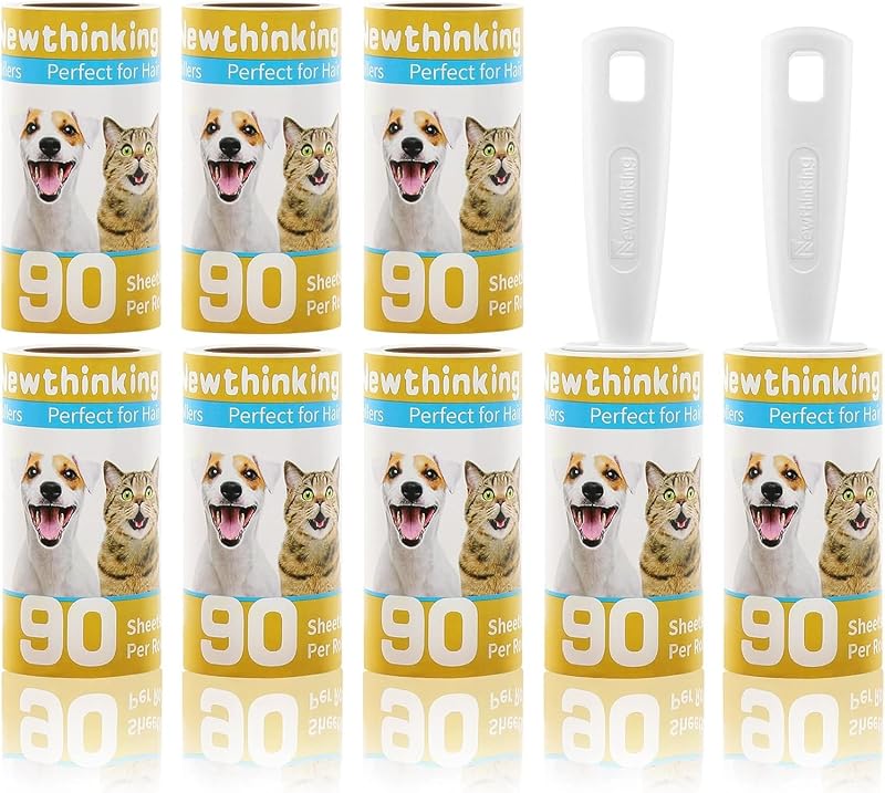 Newthinking Lint Rollers 2 Handles 720 Sheets Pet Hair Remover Refills