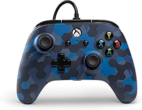 Controlador PowerA Wired con licencia oficial para Xbox One, Xbox One S, Xbox One X und Windows 10 - Camuflaje azul sigilo 