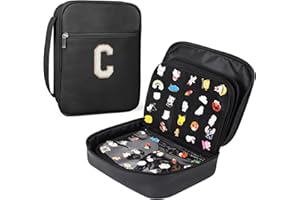 Fruobeyla Pin Display Bag, Letter PU Pin Trading Book with 8 Pages, Waterproof Enamel Pins Holder Board, Suitable as Pin Collection Display Case, C