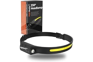 Night Buddy The Original LED Headlamp Rechargeable Flashlight for Adults Camping Essentials Backpacking Lights 4X Brighter He