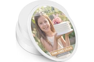 BOARDS+ 1/4" Thick Cake Drums 8 & 10 Inch (2 Sizes, 10 Pack Total) | 0.25" CakeBoard Rounds | Sturdy, Seamless & Greaseproof 