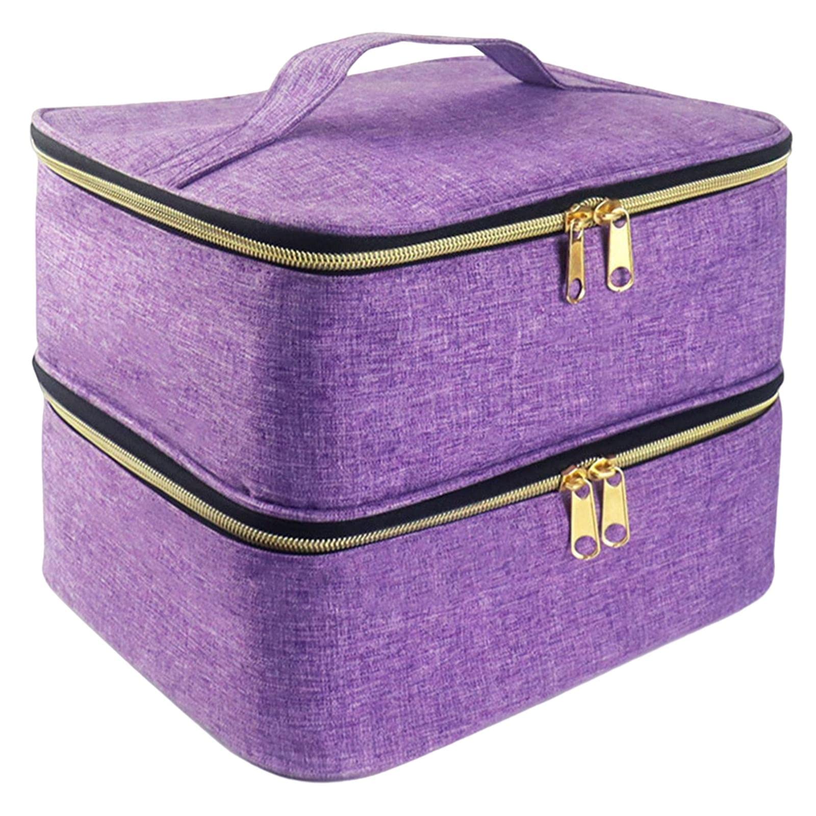 Colcolo Nail Polish Carrying Case Bag Container Travel Case with Soft Dividers Nail Organizer Storage Bag for Cosmetic Nail Polish Polish