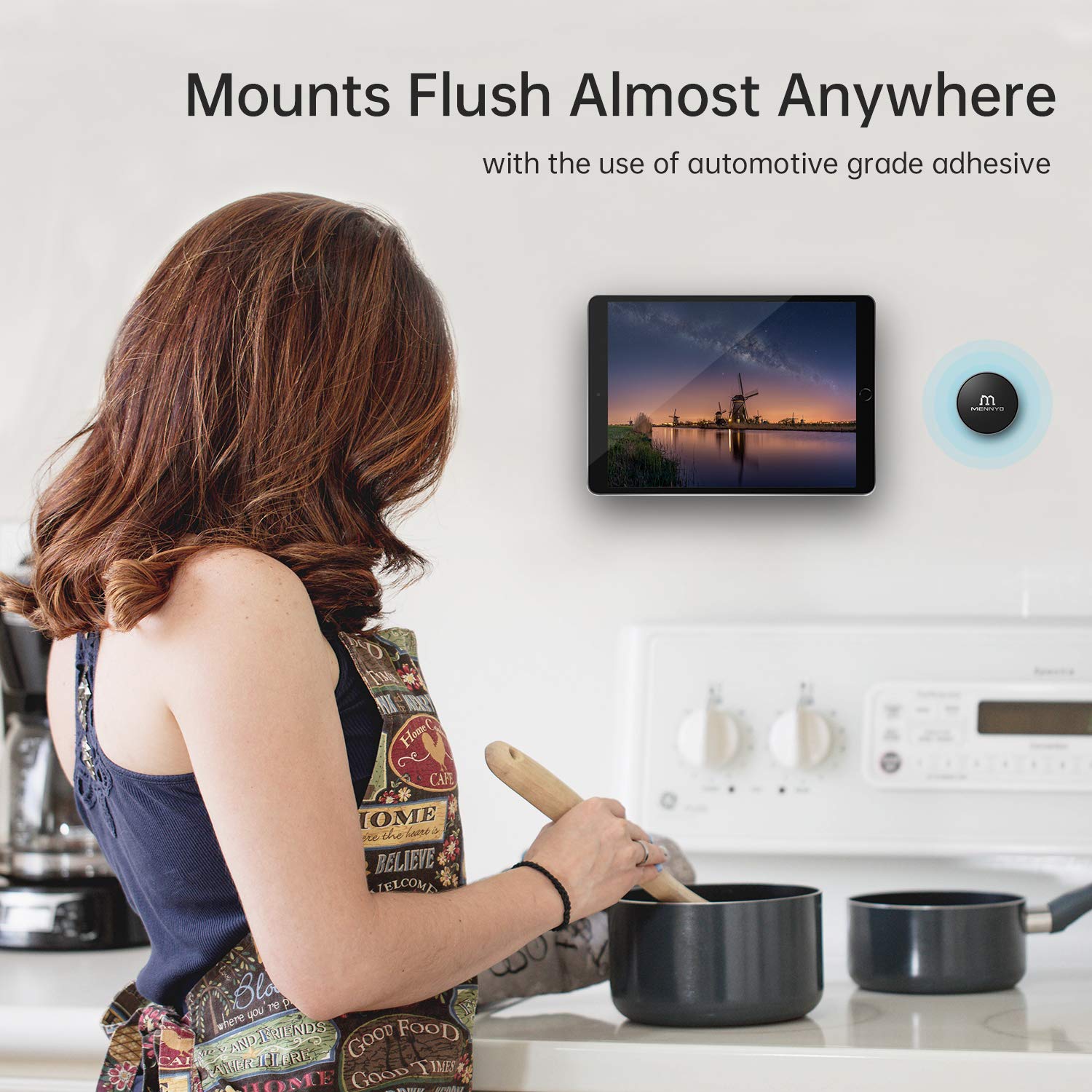 MENNYO Magnet KFZ Handy Halterung, Autohalterung mit Metallplatte Selbstklebender Auto Handyhalter Kompatibel mit iPhone 11 / X/Xs/Xs Max / 8 Samsung Galaxy S10 / S9 / S8 / Note Huawei Usw.