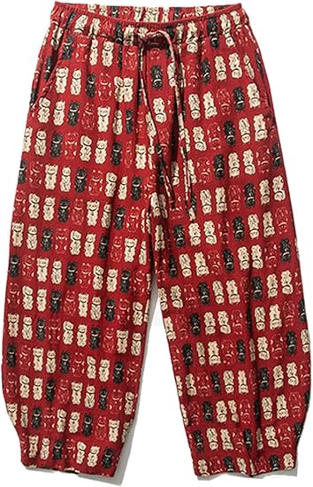 Amazon Yojap メンズ ワイドパンツ 7分パンツ 熱帯風情ビーチパンツ 東南アジア風パンツ 広股のズボン カジュアル 男女兼用 ミディアムパンツ 通販 Amazon Yojap メンズ ワイドパンツ 7分パンツ 熱帯風情ビーチパンツ 東南アジア風パンツ 広股のズボン カジュアル 男女兼用 ミディアムパンツ 通販