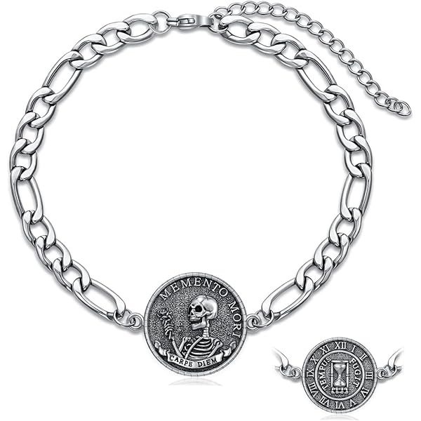 David Yurman Amuleto Memento Mori Skull En Plata De Ley Con Diamante De