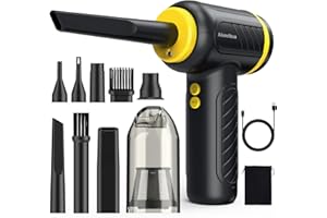 AILEMENOVA Air Duster, Perfect Replacement for Compressed Air Canisters, Keyboard Cleaner, Computer Cleaner, Cordless Air Duster, Up to 150,000 RPM, 9000mAh Duster (Black)