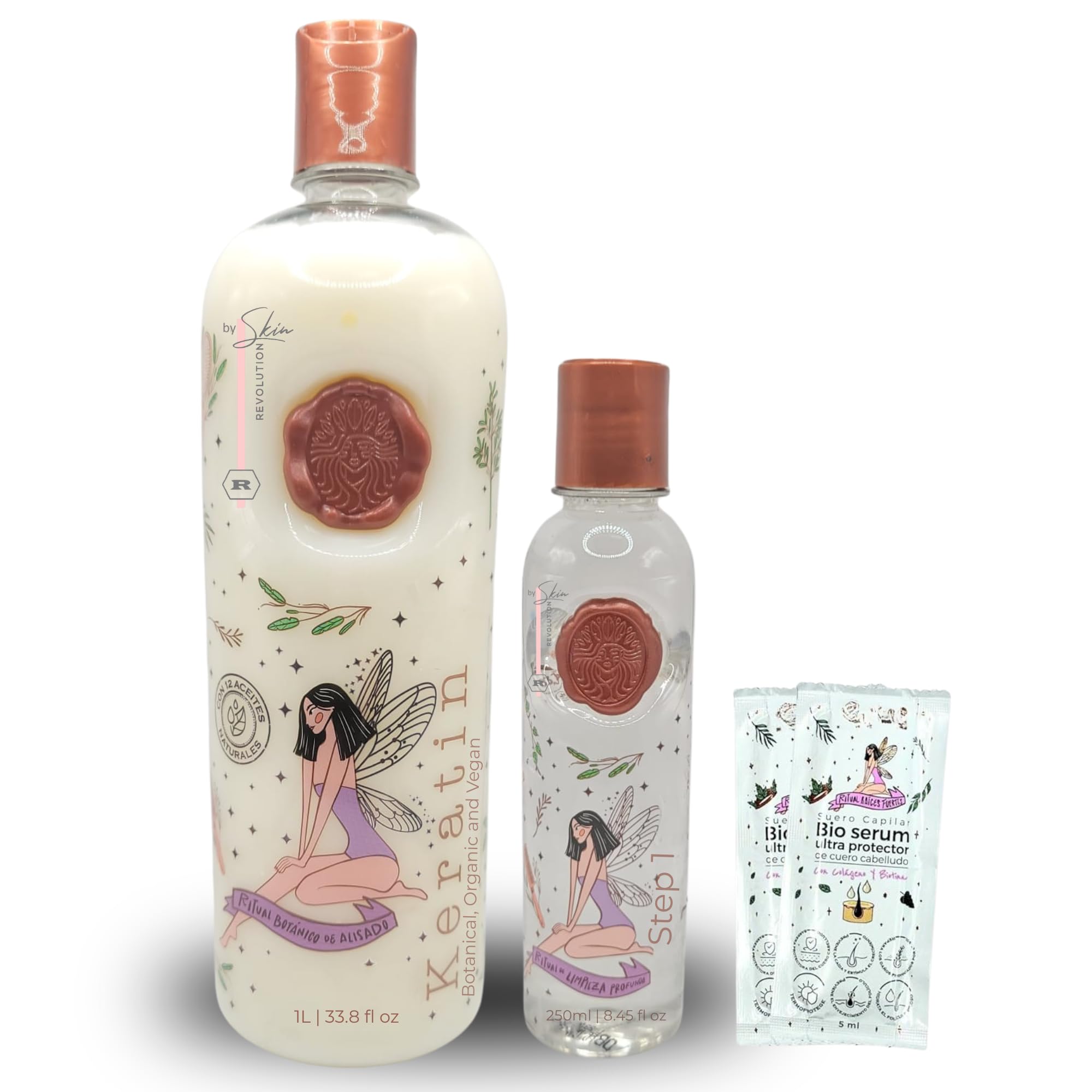 Ritual Botánico Keratina Orgánica | Treatment to Straighten, Repair and Relax Hair | All Natural, Organic & Vegan Ingredients | Product of Colombia| Keratin Large, 1 Liter/33.8 Fl Oz Image