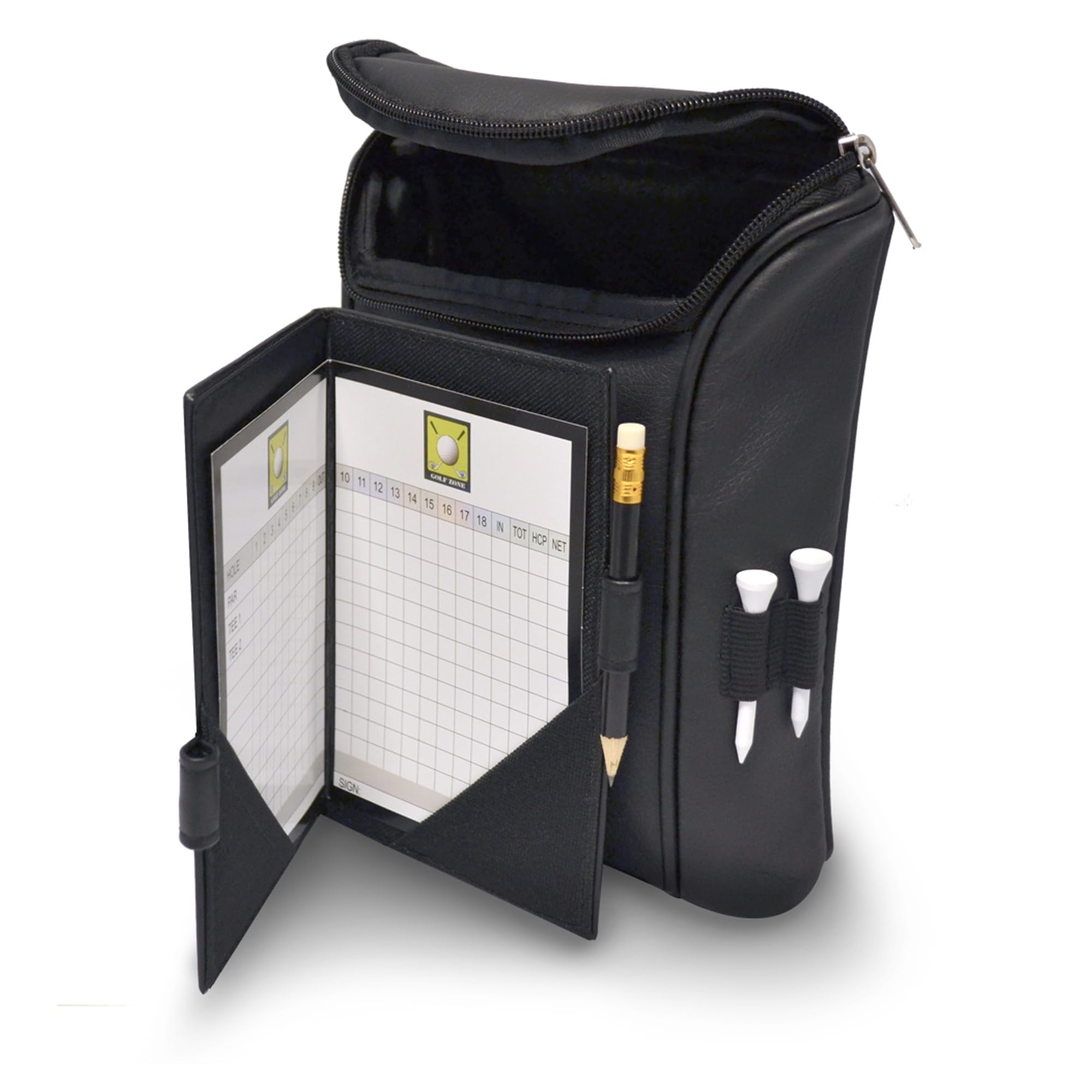 Longridge Accessory Golf Bag with Scorecard, Black,