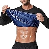 Towintec Sauna Suit for Men Long Sleeve Heat Trapping Sweat Suit Weight Loss Body Shaper Hot Workout Gym Compression Shirts