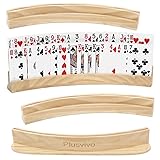 plusvivo Set of 4 Curved Playing Cards Holders for