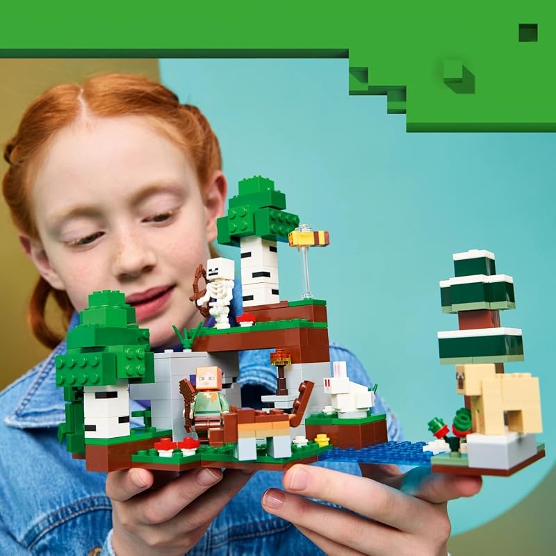 Minecraft L’Aventure de la Première Nuit - Jeu Interactif - 7 Figurines Dont Alex, Creeper, Squelette & Loup des Bois - Cadeau Gaming pour Garçon, Fille dès 8 Ans ou Fan 21593