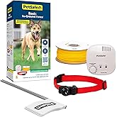 PetSafe Basic In-Ground Fence, Up to 1/3 Acre | Tone-Only Mode Plus 4 Static Levels, Includes 500 Ft Wire, Expandable up to 5 Acres, DIY Weekend Install, Pets 8lb+