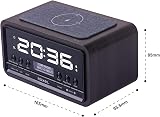 Roxel Nod Bedside Radio DAB/DAB+ FM Alarm Clock Qi Charger Black view 4