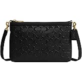 COACH womens Legacy Zip Top Crossbody in Signature Leather