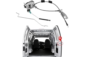 YINLOWA Rear Door Latch Cable & Rod for Ford E150 E250 E350 Right Back Door Latch Lock Assembly, Replace Ford 6C2Z-15431A02-AA 8C2Z-15431A02-C AC2Z-15431A02-A