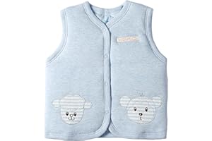 XYIYI Baby Warm Jacket Cotton Vest, Unisex Infant Toddler Padded Waistcoat