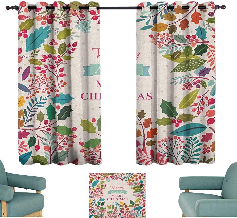 Amazon Com Christmas Kitchen Curtains Colorful Botanical Frame