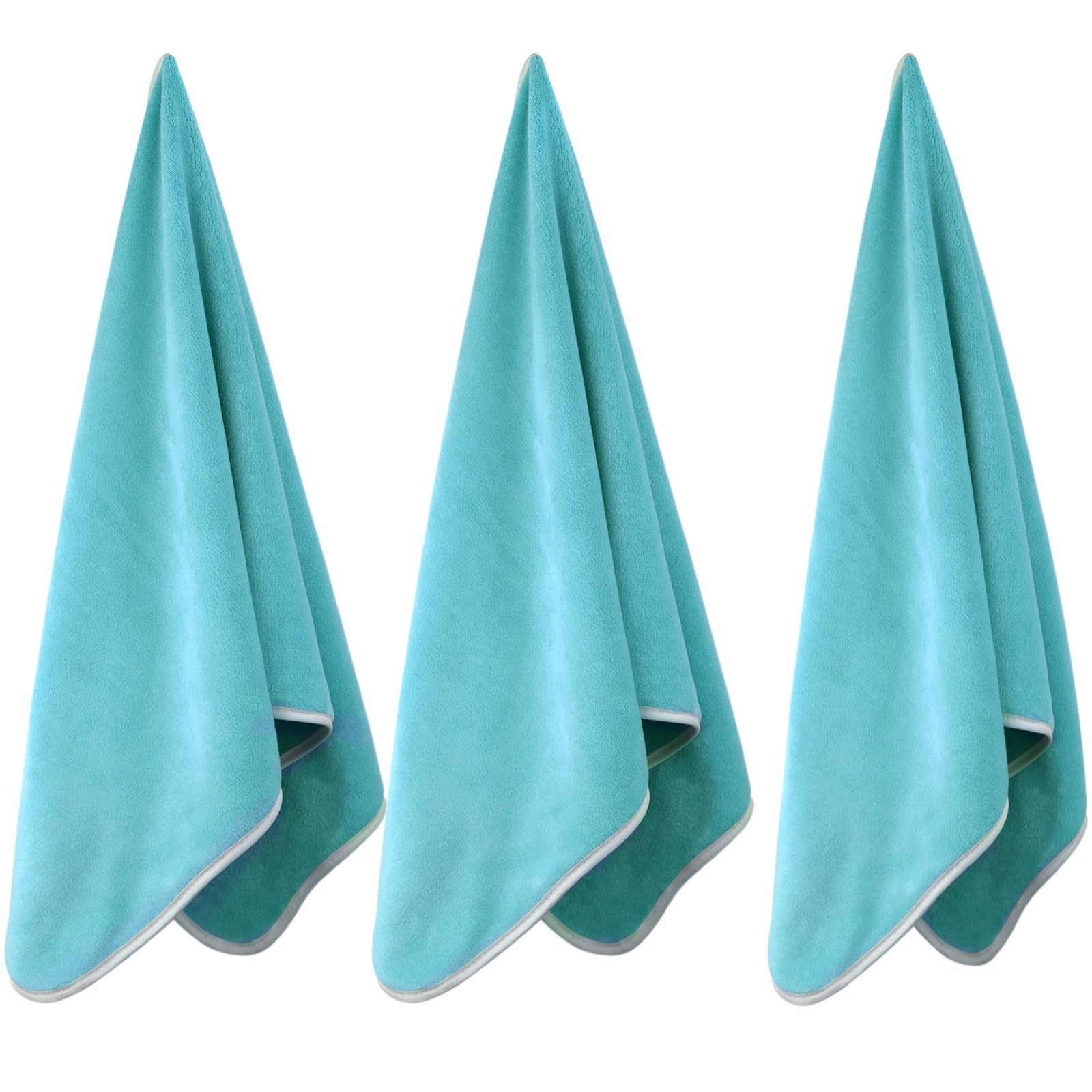 Photo 1 of Wuwahold Microfiber Gym Towels Bigger Size Super Soft for Exercise Fitness, Sports, Workout, 380-GSM 15-Inch x 31-Inch Quick-Drying Towels (3 Pack, Pure Green)