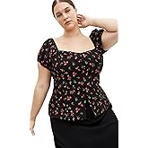 City Chic Women's Plus Size Top - Daydreamer V Neck Print