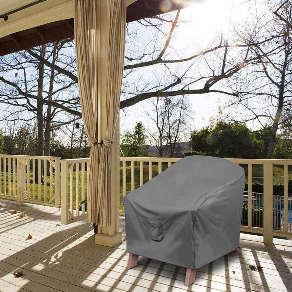 Vailge Patio Adirondack Chair Covers, Heavy Duty Patio Chair Cover, Waterproof Outdoor Lawn Patio Furniture Covers (Standard - 2 Pack, Grey) : Garden & Outdoor