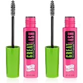 Maybelline Great Lash Waterproof Mascara, Volumizing, Lengthening and Lash-Doubling Formula for Thicker Lashes, Very Black, 2 Count