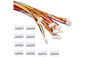 ZSDZFYLLK 10 Sets JST 1.25mm 5 Pin Micro Electronics Male Connector with UL1571-26AWG 20cm Cable Wire and Female Plug Socket