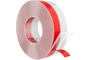 Elvone Heavy-Duty 20 ft x 1 in Weather Stripping, Door Draft Stopper Silicone Seal Strip for House and Glass Shower Doors for Collision and Side Gaps of Door and Windows, Clear