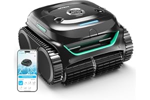 WYBOT C2 Cordless Robotic Pool Cleaner, Wall&Waterline Pool Vacuum Robot with Ultra-fine Filtration, Extended 180mins Runtime, Triple-Motors, for Inground/Above Ground Pools up to 2152 Sq.ft