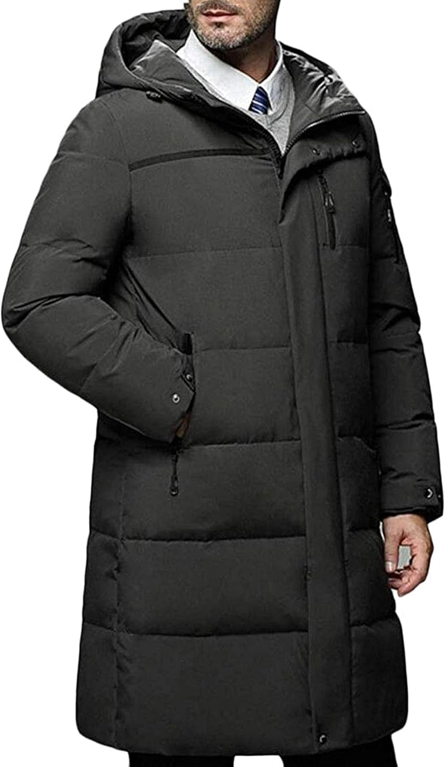 Men's Puffer Coats Down Jacket Hooded Thicken Padded Outwear Amazon.co