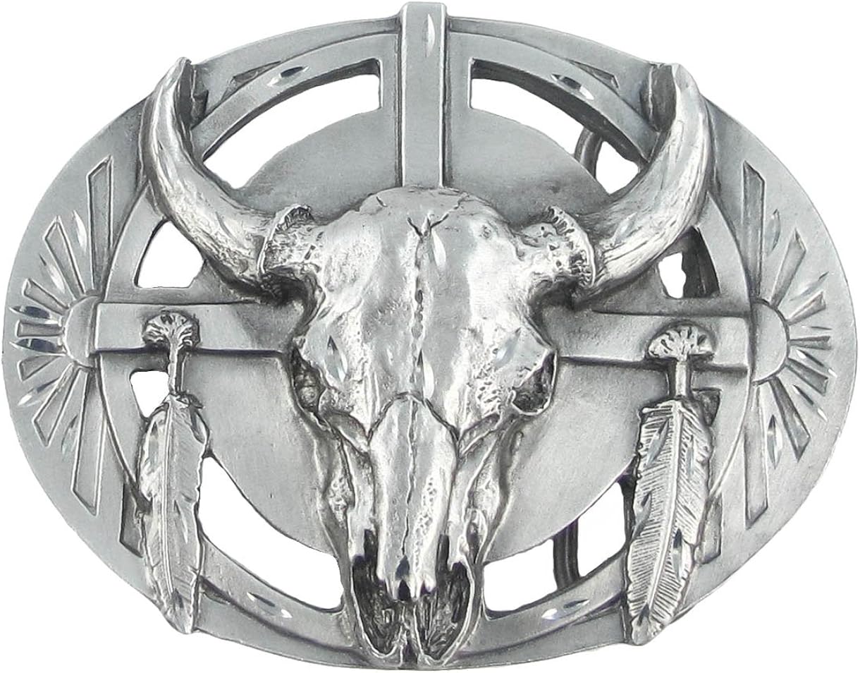 diamond skull belt buckle