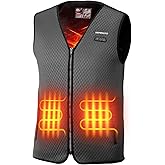 KEMIMOTO Heated Vest for Men, Electric Warming Vest for Hunting & Winter Sports (Battery Not Included)