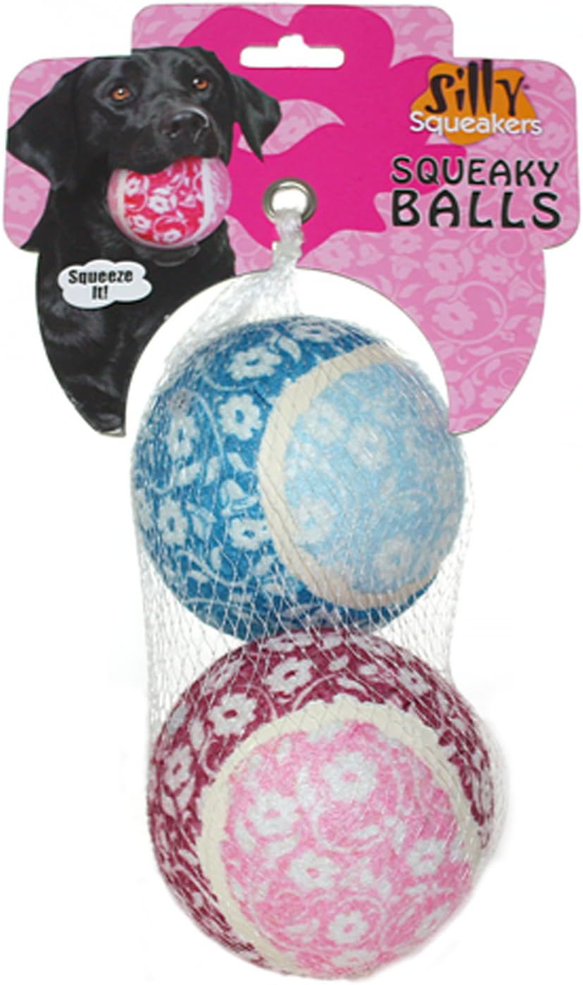 Silly Squeaker Tennis Ball Dog Toys